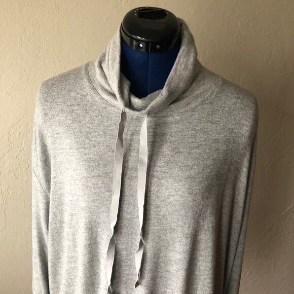 NWT Johnny Was Calme Hachi Mock Neck Pullover in Grey Sz L - Picture 1 of 7